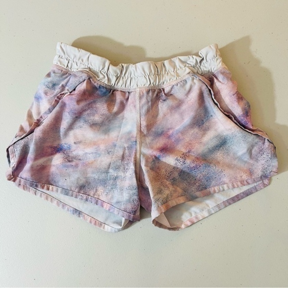 Ivivva by Lululemon Tie Dye Active Athletic Shorts Size 12 Blue/Pink